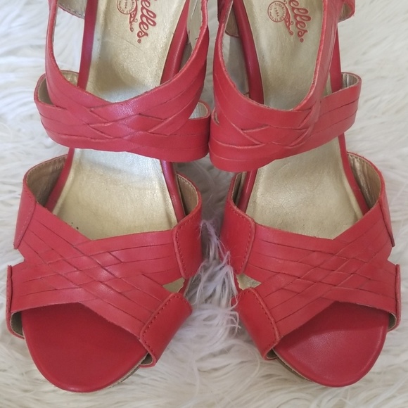Seychelles red leather wedges - Picture 4 of 8